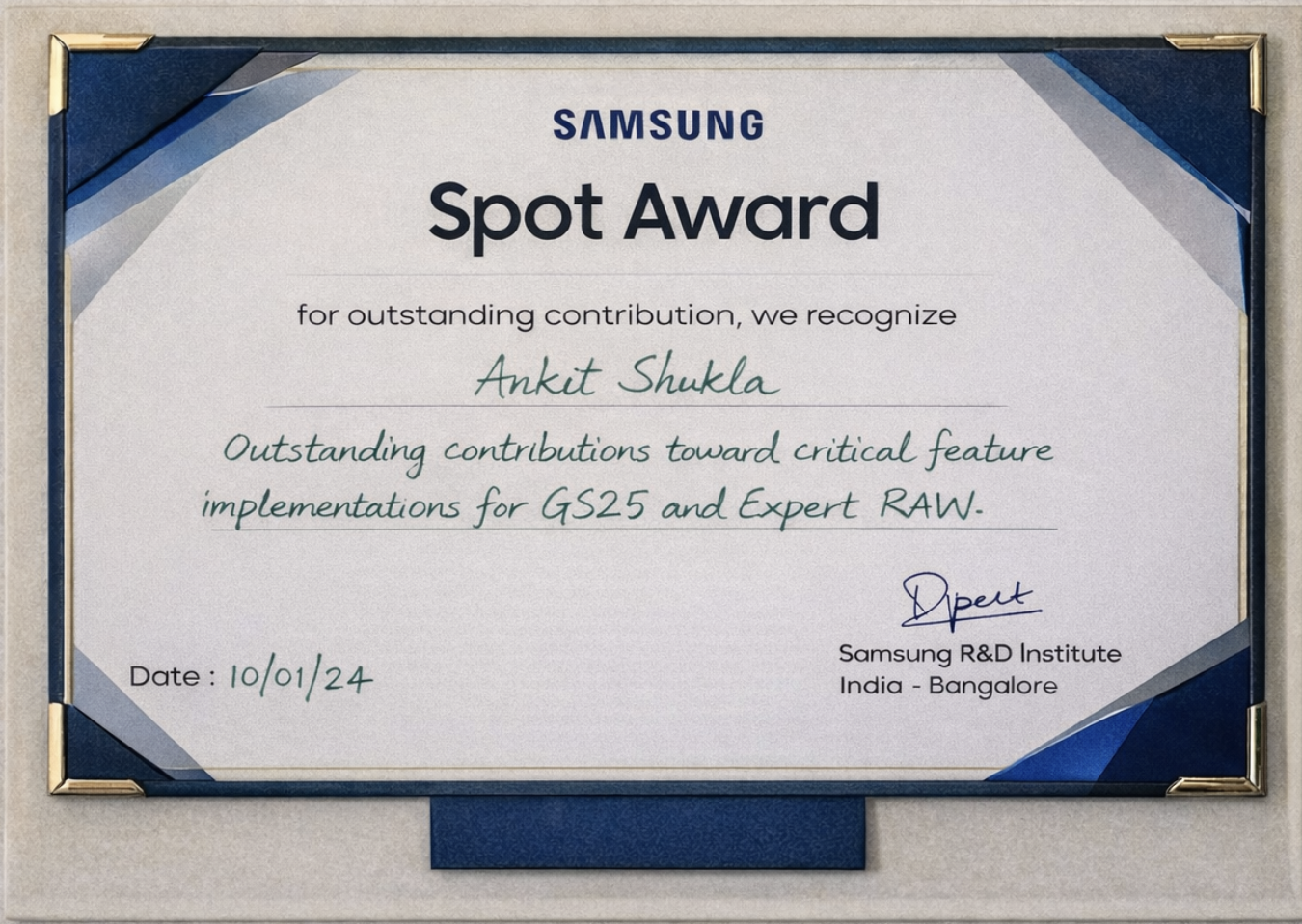 Samsung Spot Award 2024